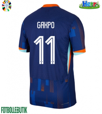 Nederländerna Cody Gakpo #11 Bortatröja EM 2024 Kortärmad